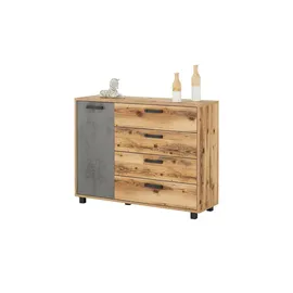 Möbel Boss Kommode Dover 125 x 96 x 38 cm Grau/Braun