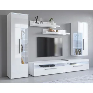 OTTO home Trendmanufaktur Wohnwand weiß/weiß hochglanz), (883446)