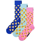 Happy Socks 3er Pack Unisex Socken - Geschenkbox, gemischte Farben Rubber Duck 36-40