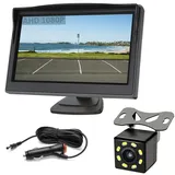 1080P AHD Auto-Rückfahrkamera-Set, IP68 wasserdicht, Nachtsicht, Rückfahrkamera, 10,9 cm HD-LCD-Rückfahrkamera, Einparkhilfe-System für Autos, Pickups und Lieferwagen