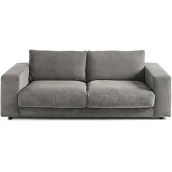 2-Sitzer 3C CANDY "Enisa softig und legeres Big-Sofa, bequem und komfortabel", grau (dunkelgrau), B:230cm H:85cm T:127cm, 88% Polyester, 12% Polyacryl, Sofas, Zeitloses und stylisches Loungemöbel, in Breitcord