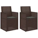 vidaXL Gartenstuhl 2 St. 2 x 2 x 2 cm braun