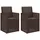 vidaXL Gartenstuhl 2 St. 2 x 2 x 2 cm braun