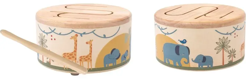 2Kids Toys Wooden Drum Safari Musikspielzeug 18m+ 1 St.