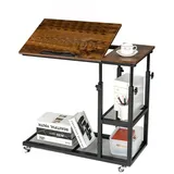 Costway Laptoptisch Braun Holz 80 x 40,5 x 95 cm