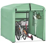 SoBuy Fahrradgarage, Grün, Metall, 159x165x219 cm, Aufbewahrung & Schutzhüllen, Geräteschuppen