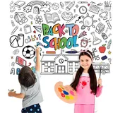 Ausmal Tischdecke Einschulung, Papiertischdecke Rolle, Einschulung Deko, Einschulung Junge Mädchen, DIY Maltischdecke für Kinder, Ausmaltischdecke für Schulanfang Geschenk, Schultüte Füllung (MX-1)