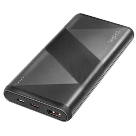 Logilink PA0275 10000 mAh Quick Charge 3.0, Fast Charge, USB PD 2.0 LiPo Schwarz
