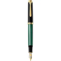 Pelikan Souverän M800 Kolbenfüller schwarz/grün/gold B (breit)