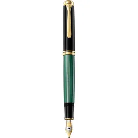 Pelikan Souverän M800 Kolbenfüller schwarz/grün/gold B (breit)
