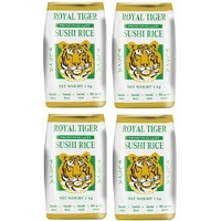 4er Pack Royal Tiger Sushi Reis (4x 1kg) | Premium Quality Sushi Rice Sushireis