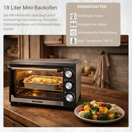 lestix international 18 Liter Mini Stand Backofen