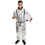 p`tit clown Kostüm Astronaut Kostüm Herren silber grau|silberfarben S/M