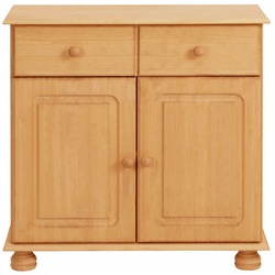 Home affaire Sideboard Mette, mit gefrästen, kugelförmigen Füßen, Breite 80 cm beige