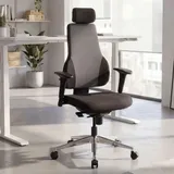 FineBuy QENTIN Stoff Schwarz/Grau