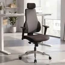 FineBuy QENTIN Stoff Schwarz/Grau