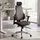 FineBuy QENTIN Stoff Schwarz/Grau
