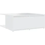 furnicato Couchtisch Weiß Holz 80 x 31 x 80 cm