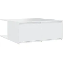 furnicato Couchtisch Weiß Holz 80 x 31 x 80 cm