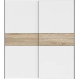 Forte Longline 170 x 190,5 x 61 cm weiß/weiß/sonoma eiche