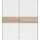 Forte Longline 170 x 190,5 x 61 cm weiß/weiß/sonoma eiche
