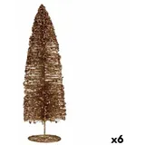 Krist+ Deko-Figur Weihnachtsbaum Pailletten Gold 10 x 41 x 10 cm (6 Stück)