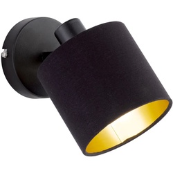 Design Wand Strahler Leuchte SCHWARZ GOLD Wohn Zimmer Lampe Spots im Set inkl. LED Leuchtmittel