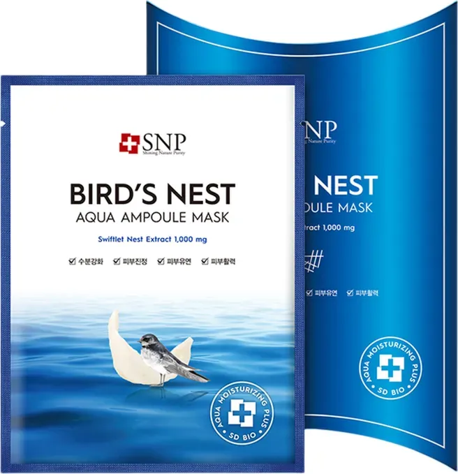SNP Bird's Nest Aqua Ampullenmaske 10 Stück Ocean Bird's Nest