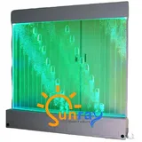 JVmoebel Wandpaneel Trennwand Wasser Wände LED Wasserwand Beleuchtete Wand Säulen, Made in Europa weiß