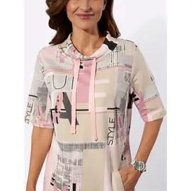 Inspirationen Shirtkleid Gemustert Hortensie/Sand 36