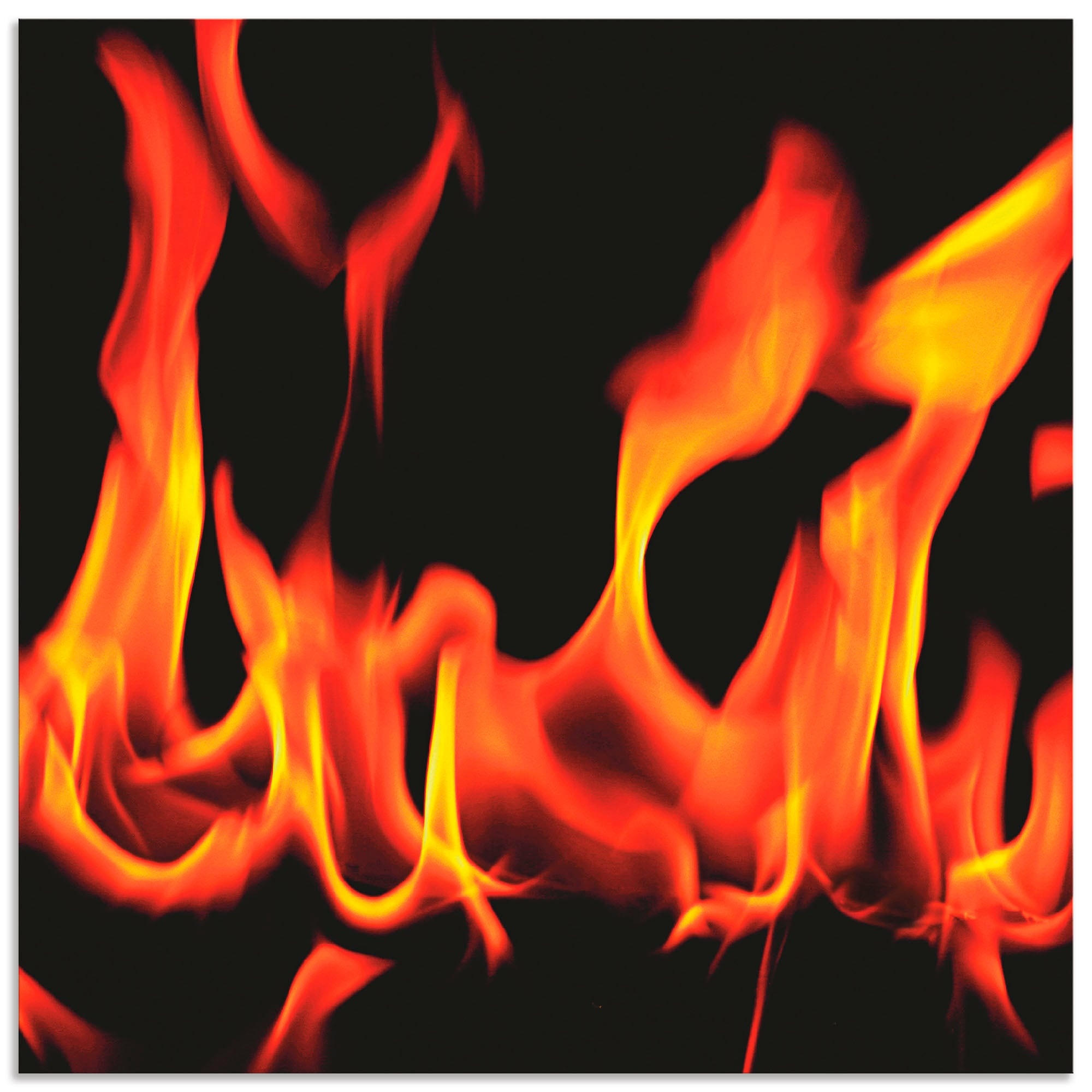 Artland Küchenrückwand »Feuer 2 - Flammen«, (1 tlg.) Artland schwarz