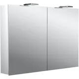 EMCO pure 2 Style LED-Lichtspiegelschrank 100cm, mit LED-Aufsatzleuchte, 2 Türen, 979705304