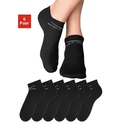 Sneakersocken VENICE BEACH, Damen, Gr. 31-34, schwarz, Polyamid, Baumwolle, Elasthan, unifarben, elastisch, Socken, perfekte Passform durch LYCRA-Anteil