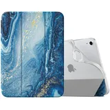 MoKo Hülle für iPad (A16) 11. Generation 11" 2025/10. Gen 10,9" 2022, iPad Hülle TPU Transluzent Matt Rückseite Cover mit Auto Schlaf/Aufwach Tablet Hüllen Schutzhülle mit Ständer, Vergoldend