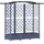 vidaXL Hochbeet mit Rankgitter und Dach 163 x 40 x 126 cm Grau