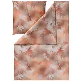 Estella Bettwäsche Chestnut 4452 980 Bernstein, Flanell, 2 teilig, Naturmotiv, Blätter, Blüten, Herbstfrüchte bunt