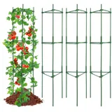 Vevor 4er-Pack Tomatenkäfige für den Garten, 63 Zoll Tomaten-Spalier-Pflanzenpfahl-Unterstützung, stapelbarer hoher Pflanzenstützkäfig, für Hochbeete, Gemüse, Blumen und Kletterpflanzen