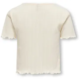 Only T-Shirt Kogcarlotta Life S/S Top JRS Noos, Cloud Dancer, 146-152 EU