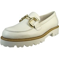 Gabor Damen Halbschuhe Loafer 45.246 Weiß 20 Latte Leder 39