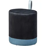 Interlink Hocker Osane ca. 38x43 cm Blau/Schwarz