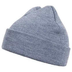 Mütze Basic Flap Beanie uni indigo meliert