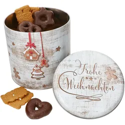 Gebäckdose Frohe Weihnachten H20,3cm aus Metall - 23466027