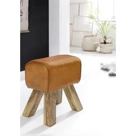 Wohnling Sitzhocker 30 x 47 x 30 cm braun / braun