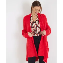 Rote Oversized Strickjacke