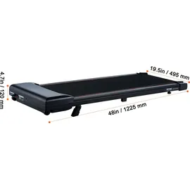 Vevor 120 kg Last Walking Mat Schreibtisch-Rennmaschine mit Neigung, tragbare Büro-Gehmatte mit Fernbedienung, LED-Bildschirm, Bluetooth