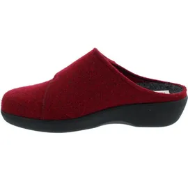 Berkemann Teresa Hausschuh, dunkelrot, Filz, Weite H, Wechselfußbett 5061-258 40 - Dunkelrot - 40