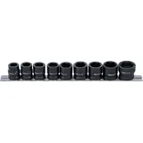 BGS Kraft-Steckschlüssel-Einsatz-Satz Sechskant, extra flach Antrieb Innenvierkant 12,5 mm (1/2") SW 13 - 24 mm 9 teilig