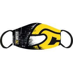FC-Moto Gezichtsmasker, zwart-geel, Eén maat