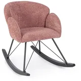 Natur24 Esszimmerstuhl Schaukelsessel Sibilla mit Metallgestell in Canyon schwarz