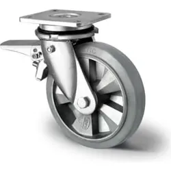 CASCOO Lenkrolle mit Totalfeststeller im Vorlauf ø 125 mm Serie BAF2 Doppelkugellager